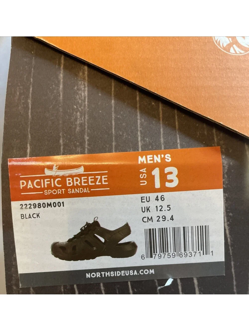 Men’s Pacific Breeze Sport Sandal by Northside - Black - Size 13
